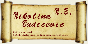 Nikolina Budečević vizit kartica